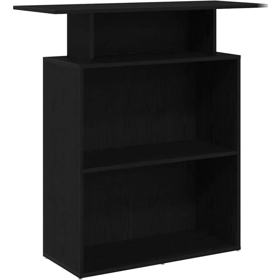 vidaXL Receptiebalie zwart 100x40x104 cm bewerkt hout, foto 3
