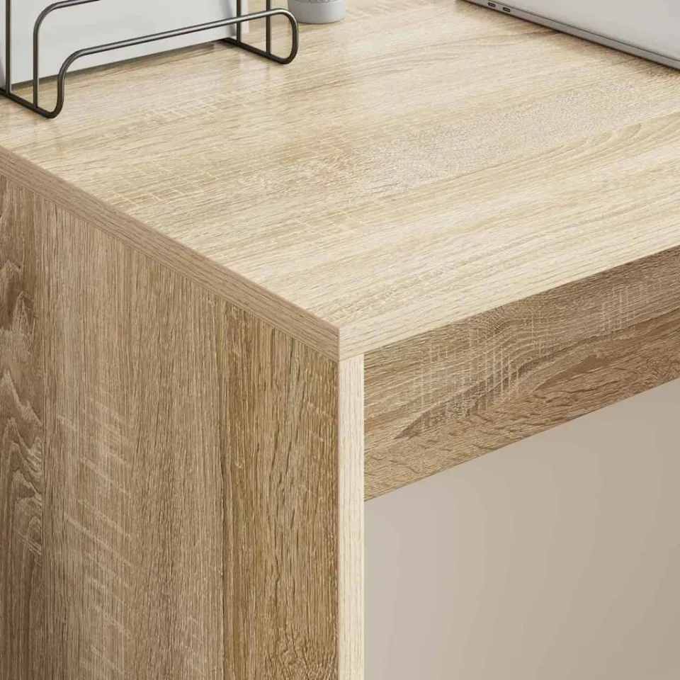 vidaXL Bureau Sonoma Eiken Bewerkt hout 109 x 50 x 78 cm, foto 3