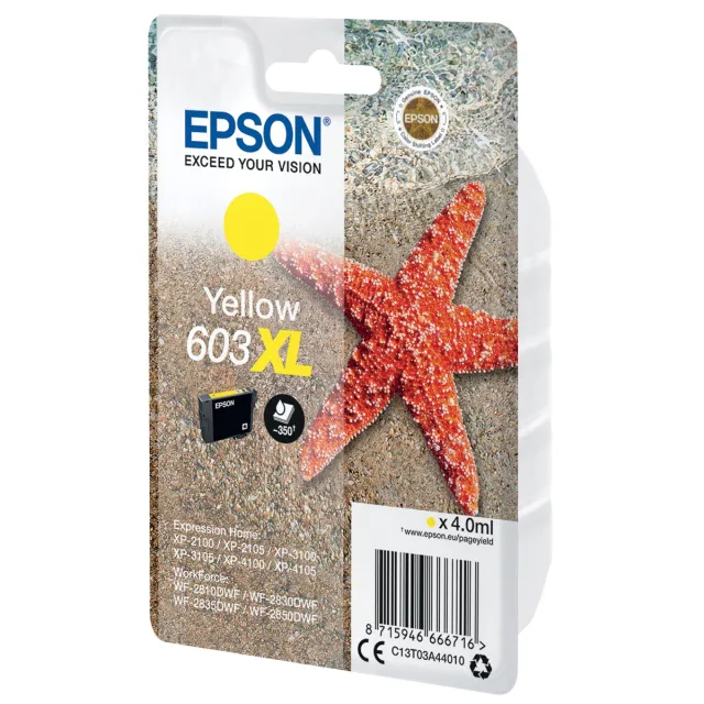 Epson inktcartridge 603 XL, 4 ml, OEM C13T03A44010, geel EPSON