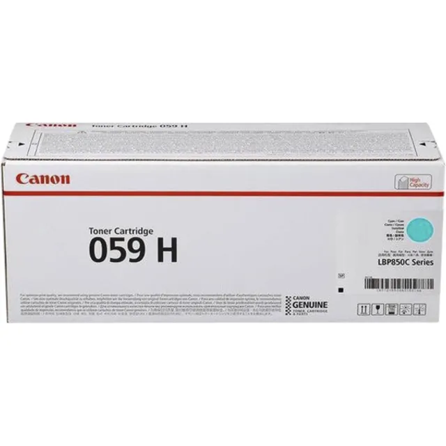 Canon 059 H - Hoge capaciteit - cyaan - origineel - tonercartridge - voor i-SENSYS LBP852Cx;Satera LBP851C;LBP852Ci