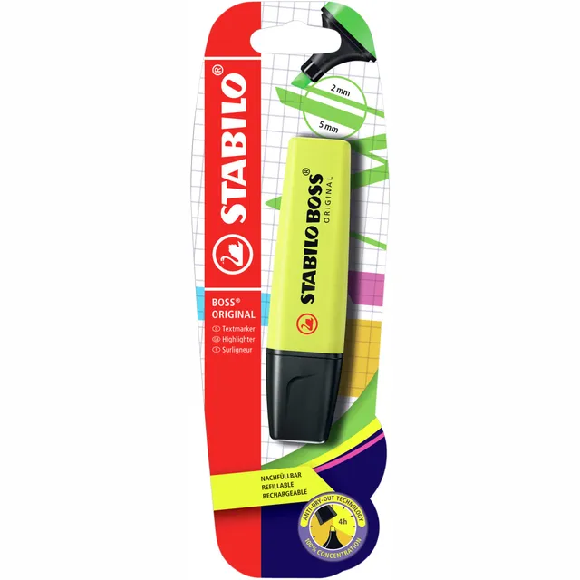 Stabilo Markeerstift STABILO BOSS Original 70/24 geel blister à 1 stuk