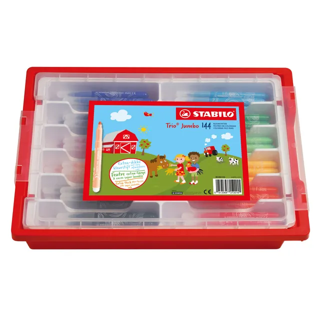 Stabilo Viltstift STABILO Trio Jumbo 380 XL assorti classpack à 144 stuks