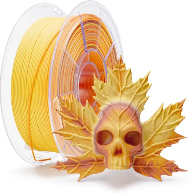 Ziro 3D ZIRO Matte PLA Filament 1.75mm – 1KG – Falling Leaves – Warme Herfst Kleurenoverloop – 3D Printer Filament