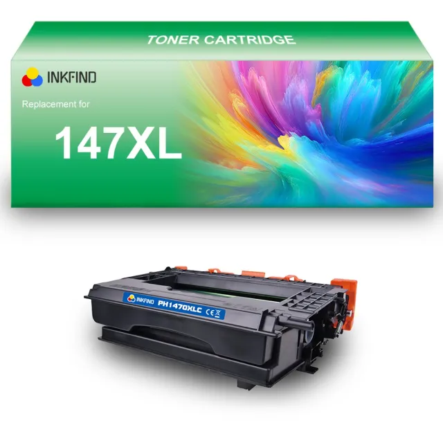 INKFIND 147X (W1470X) Tonercartridge compatibel met HP 147X W1470X - 1-pack Zwart