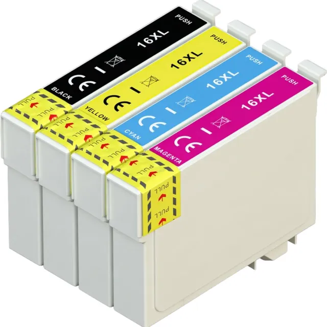 Boxstuff Inkt geschikt voor Epson 16XL Multipack – Compatibel met Epson 16 XL – 4-pack cartridges zwart en kleur voor Epson WorkForce WF-2010W / WF-2110W / WF-2510WF t/m WF-2760DWF