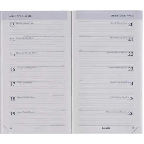 Brepols Agendavulling 2027 Brepols Breplan 7dagen/1pagina