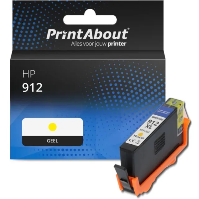 PrintAbout huismerk Inktcartridge 912 (3YL79AE) Geel geschikt voor HP