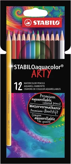 Stabilo Kleurpotloden STABILO 1624 aquacolor Arty assorti etui à 12 stuks