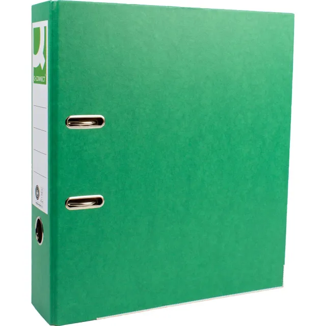 Q-CONNECT ordner, voor ft A4, uit Recycolor papier, rug van 8 cm, groen
