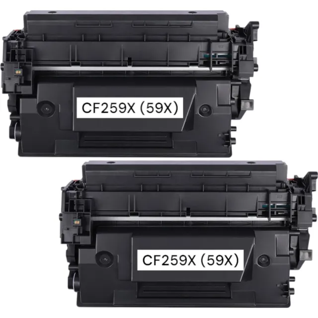 KATRIZ Huismerk Toner CF259X (HP 59X) – 2-Pack – Met Chip – Hoge Capaciteit – Voor HP LaserJet Pro M304, M404, MFP M428 – Compatible Alternatief| 2x 10 000 afdrukken 2x Zwart XL