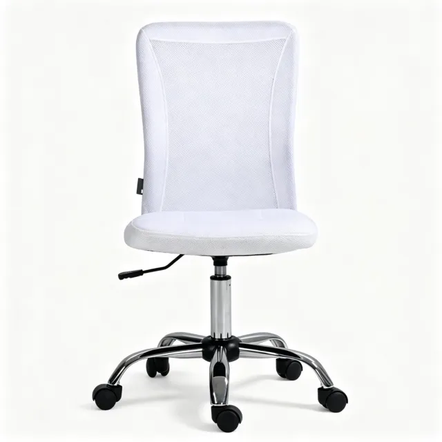 STILVORA Bureaustoel 43 x 58 x 90-100 cm - In Hoogte Verstelbaar En 360 Graden Draaibaar - Voor Kantoor En Thuis - Mesh Wit