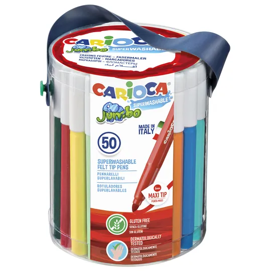 Carioca Viltstift Carioca Jumbo maxi assorti set à 50 stuks