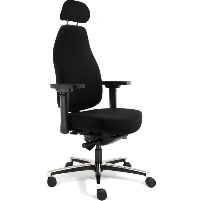 Sit And Move Therapod X Hoofdsteun - Zwart Mirage - Bureaustoel Standaard - Zwart - met hoofdsteun