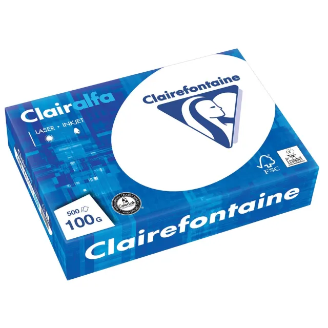 Clairefontaine Clairalfa presentatiepapier A4, 100 g, pak van 500 vel wit