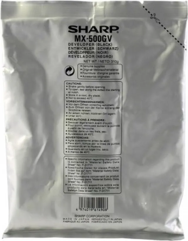 Sharp DEVELOPER SHARP MX500GV 150.000/200.000 PAGINA'S ZWART