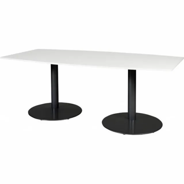 Schaffenburg Vergadertafel - Linesto 200x100 tonv. wit - zwart frame Zwart (RAL9005)/Wit