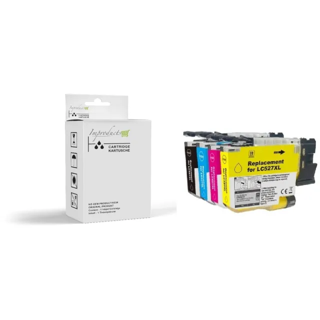 Improducts Inktcartridges - Alternatief voor Brother LC-527XL LC 527 (BK/C/M/Y) Multipack Multi pack