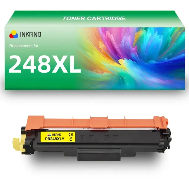 INKFIND TN248XL Geel tonercartridge compatibel met Brother TN248XL TN-248XL Geel toner cartridge - 1-pack Geel Geel x 1