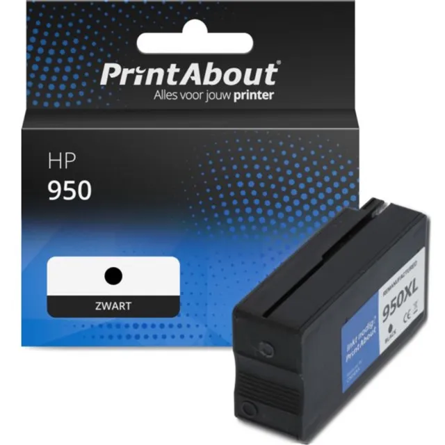 PrintAbout huismerk Inktcartridge 950 (CN049AE) Zwart geschikt voor HP