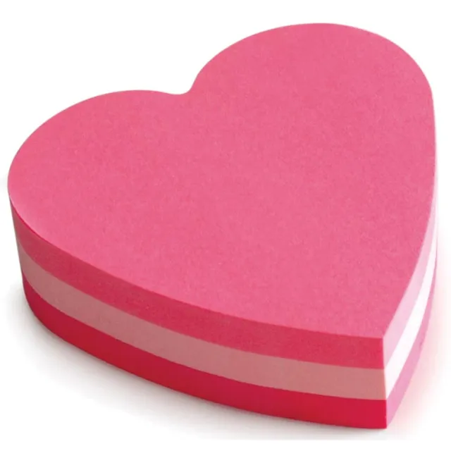 Post-It Notes mini hart, 3 kleuren, blok van 225 vel, op blister