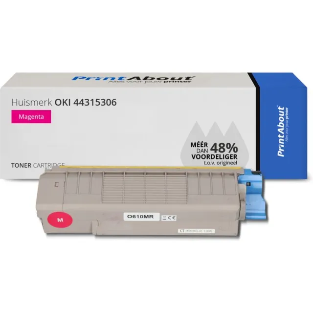PrintAbout OKI 44315306 toner magenta Huismerk
