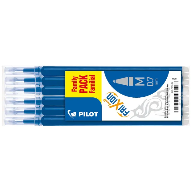 Pilot Rollerpenvulling PILOT friXion medium blauw set à 6 stuks