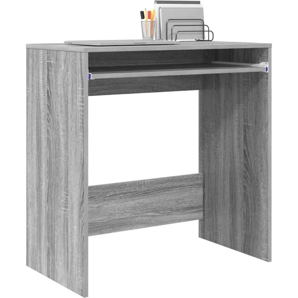 vidaXL Bureau Grijs Sonoma 77,5 x 43 x 79 cm Bewerkt hout
