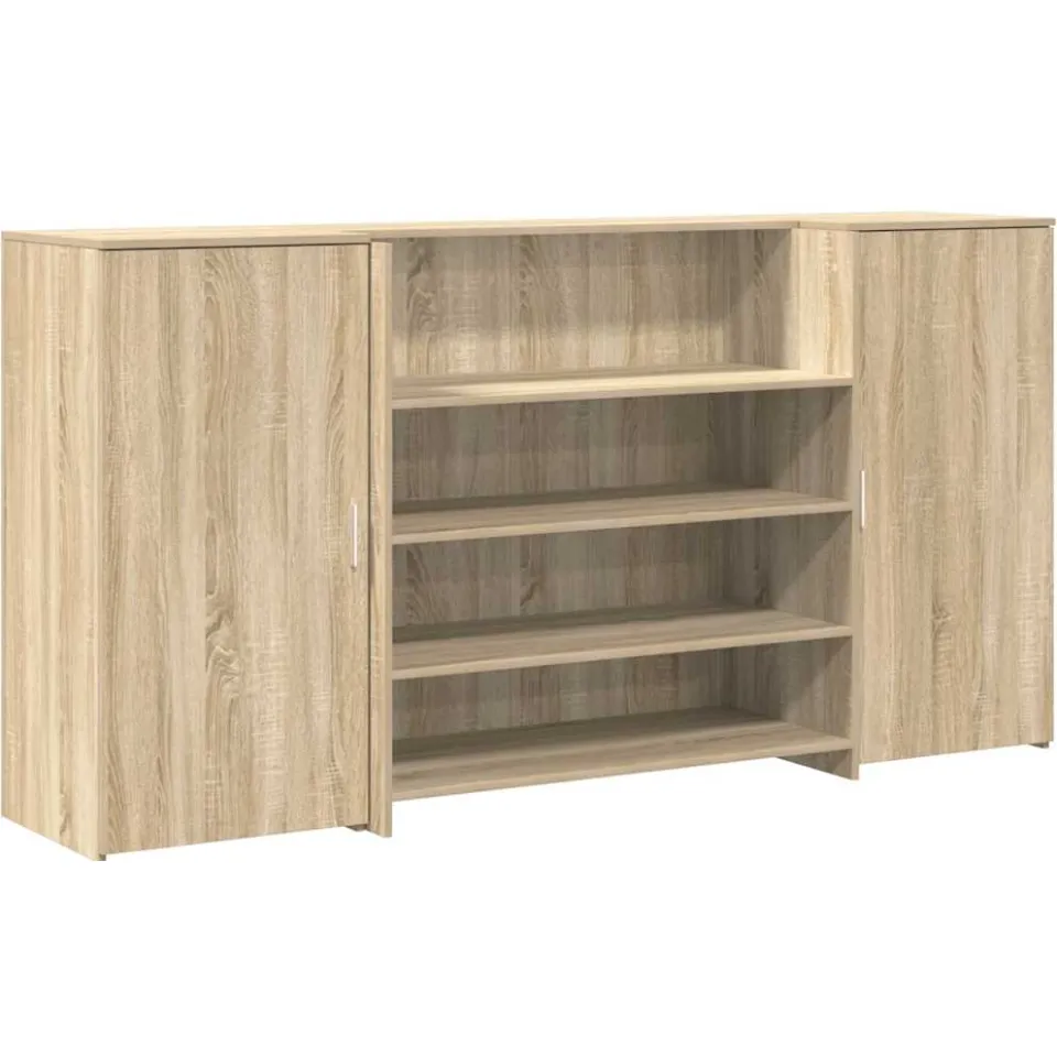 vidaXL Receptiebalie 200x50x103,5 cm bewerkt hout sonoma eikenkleurig, foto 3