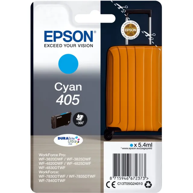 Epson Singlepack Cyan 405 DURABrite Ultra Ink Cyaan