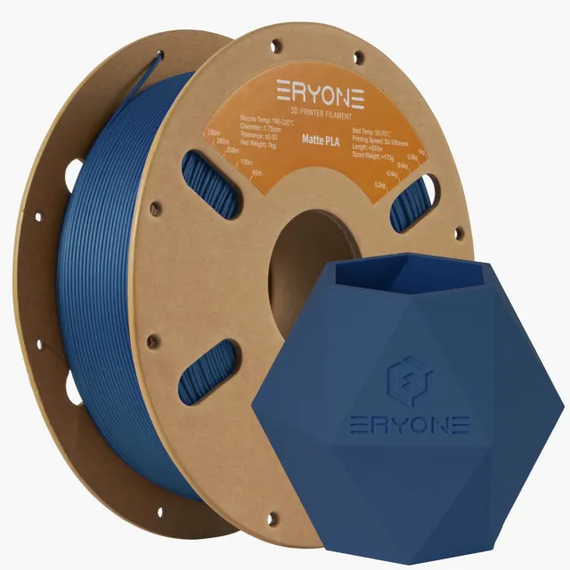 Eryone Matte PLA - Navy Blue - Filament - 1.75mm 1Kg - Voor 3D Printer en 3D Pen - Legerblauw