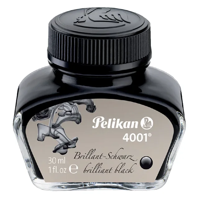 Pelikan Vulpeninkt Pelikan 4001 30ml briljant zwart