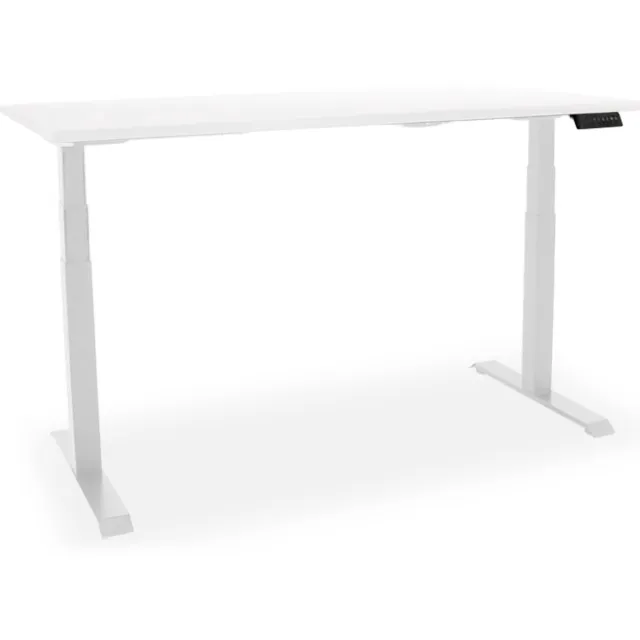 Officetopper Elektrisch zit-sta bureau Essential NPR - 140x80cm - wit/wit