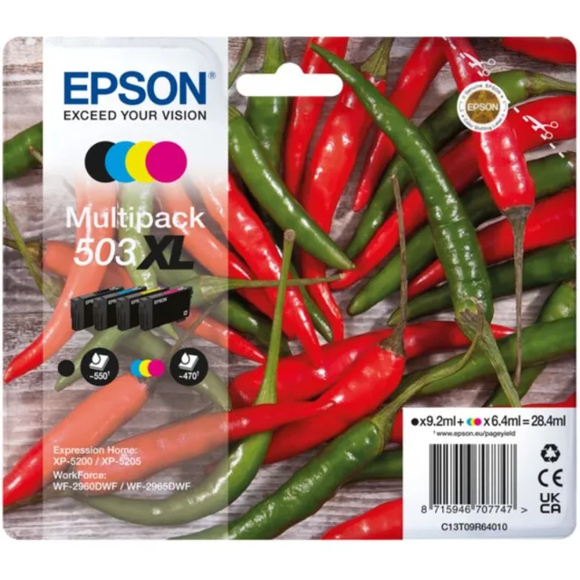 Epson 503XL Chilipeper - Inktcartridge - Multipack - Kleur / Zwart