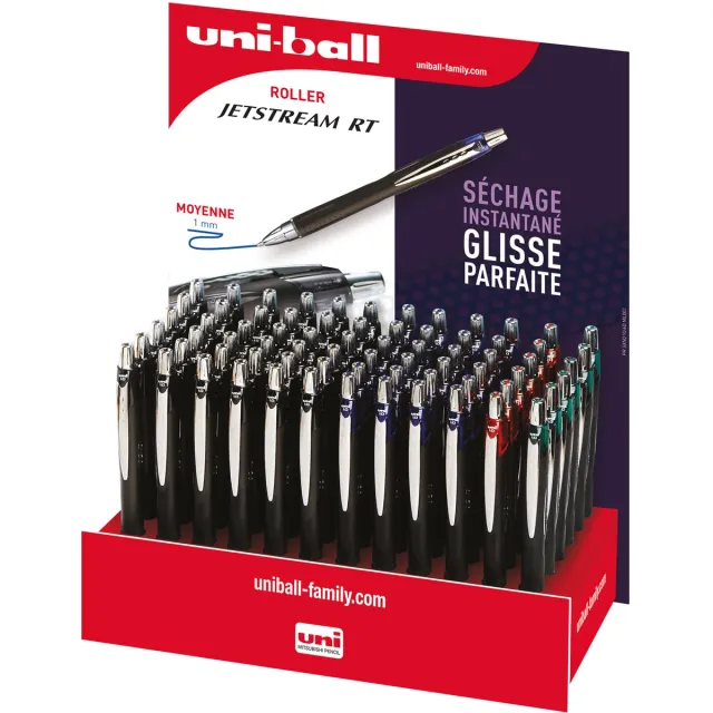 Uni-ball Jetstream roller, intrekbaar, schrijfbreedte 0,45 mm, display van 72 stuks, assorti