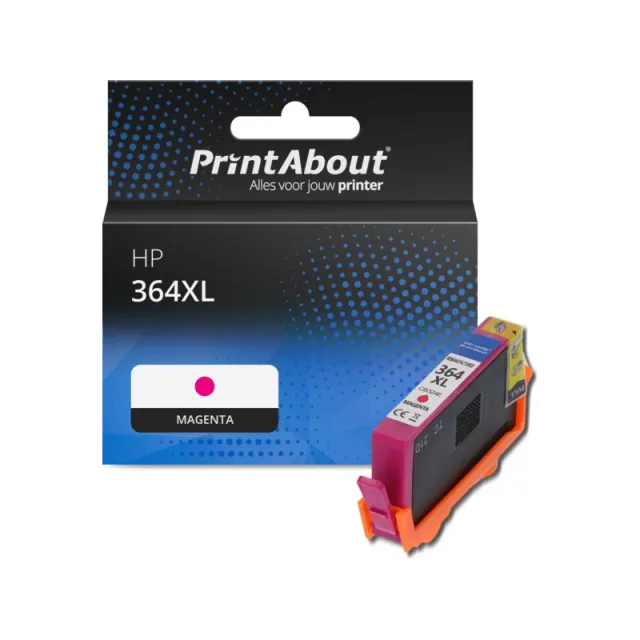 PrintAbout huismerk Inktcartridge 364XL (CB324EE) Magenta Hoge capaciteit Geschikt voor HP