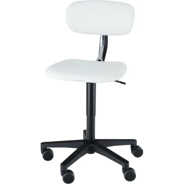 Wesjon Cassia chair werk/zadel stoel - gestofferd wit - flexibele zit