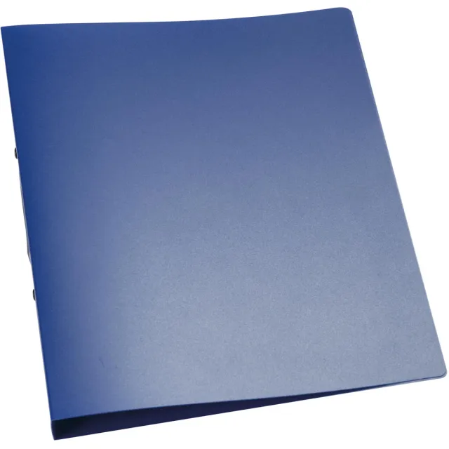 Q-Connect ringmap, PP, 2 ringen, 25 mm, transparant blauw