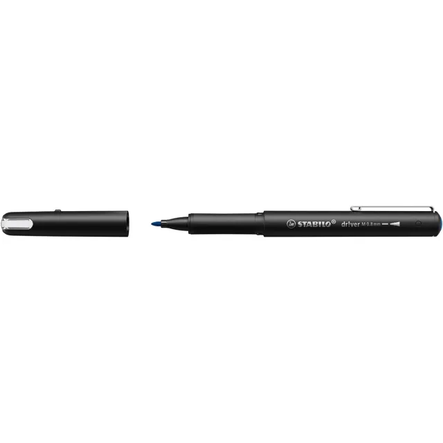 Stabilo dr!ver fineliner, medium punt, blauw