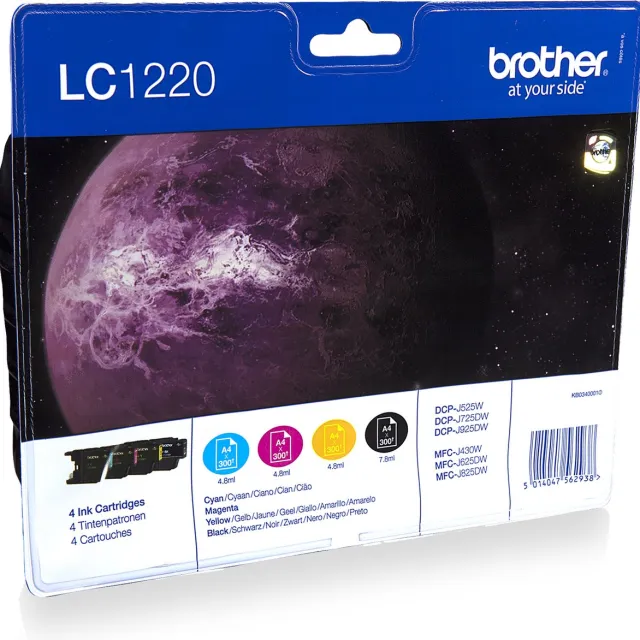 Brother LC-1220 - Inktcartridge / Zwart / Cyaan / Magenta / Geel Kleur