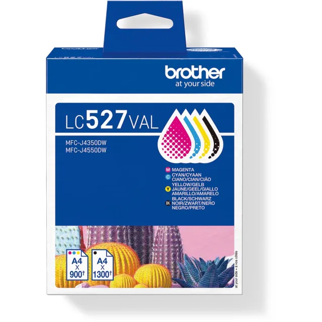 Brother LC-527VAL inktcartridge voordeelverpakking, 4 kleuren Zwart;Cyaan;Magenta;Geel