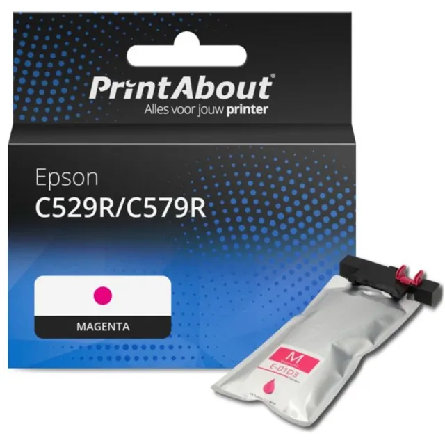 PrintAbout huismerk Inktcartridge C529R/C579R (T01D300) Magenta Extra hoge capaciteit geschikt voor Epson
