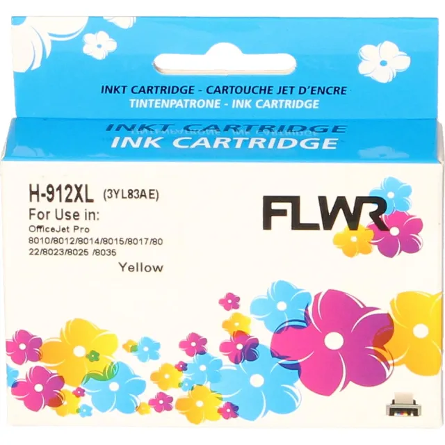 FLWR Inktcartridge / 912XL / Geel - Geschikt voor HP