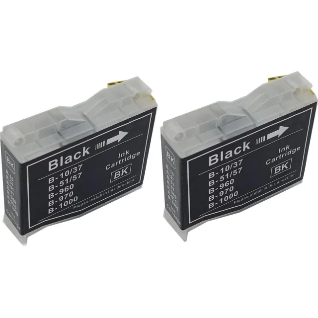 KATRIZ huismerk inkt voor|Brother LC51/LC970/LC1000/37BK|16ml | ( 2stuks) Zwart