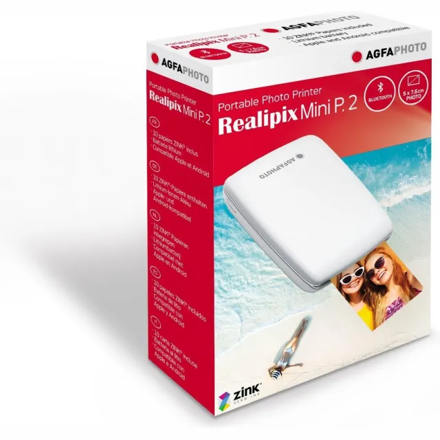 AgfaPhoto Realipix Mini P.2 draagbare ZINK fotoprinter wit