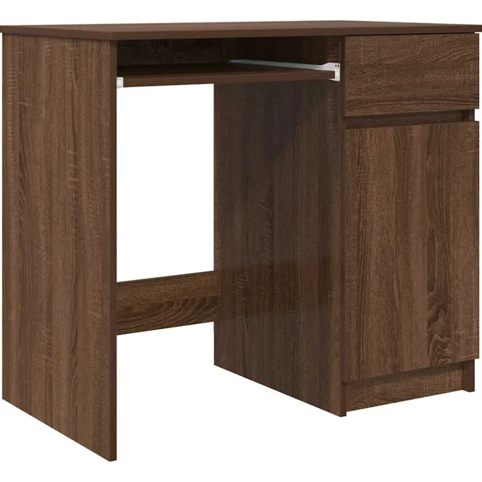 vidaXL Bureau 86x49x76 cm spaanplaat bruin eikenkleurig