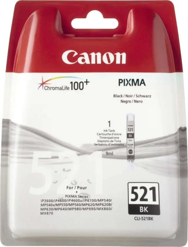 Canon Cli-521bk - Inktcartridge / Zwart