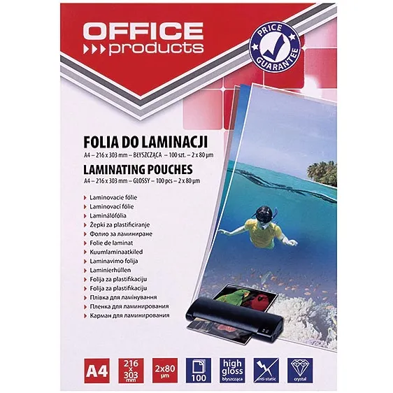 Office Products lamineerhoes A4, 160 micron (2 x 80 micron), pak van 100 stuks