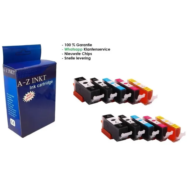 AtotZinkt premium huismerk inkt cartridges Geschikt voor Canon 570/571 XL - Multipack 10 stuks -2 complete sets MG5750 - MG5751 - MG5752 - MG5753 - MG6850 - MG6851 - MG6852 - MG6853 - MG7750 - MG7751 - MG7752 - MG7753 - TS5050 - TS5051 - TS50