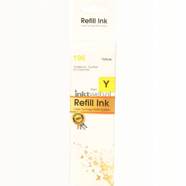 FLWR Inktfles / 106 Ecotank / Geel - Geschikt voor Epson