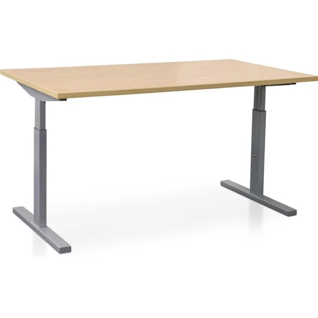 Start Pintado Rechthoek bureau instelbaar | Start Pintado | 140 x 80 cm | Frame aluminium - blad wild peren Aluminium frame - wildperen blad